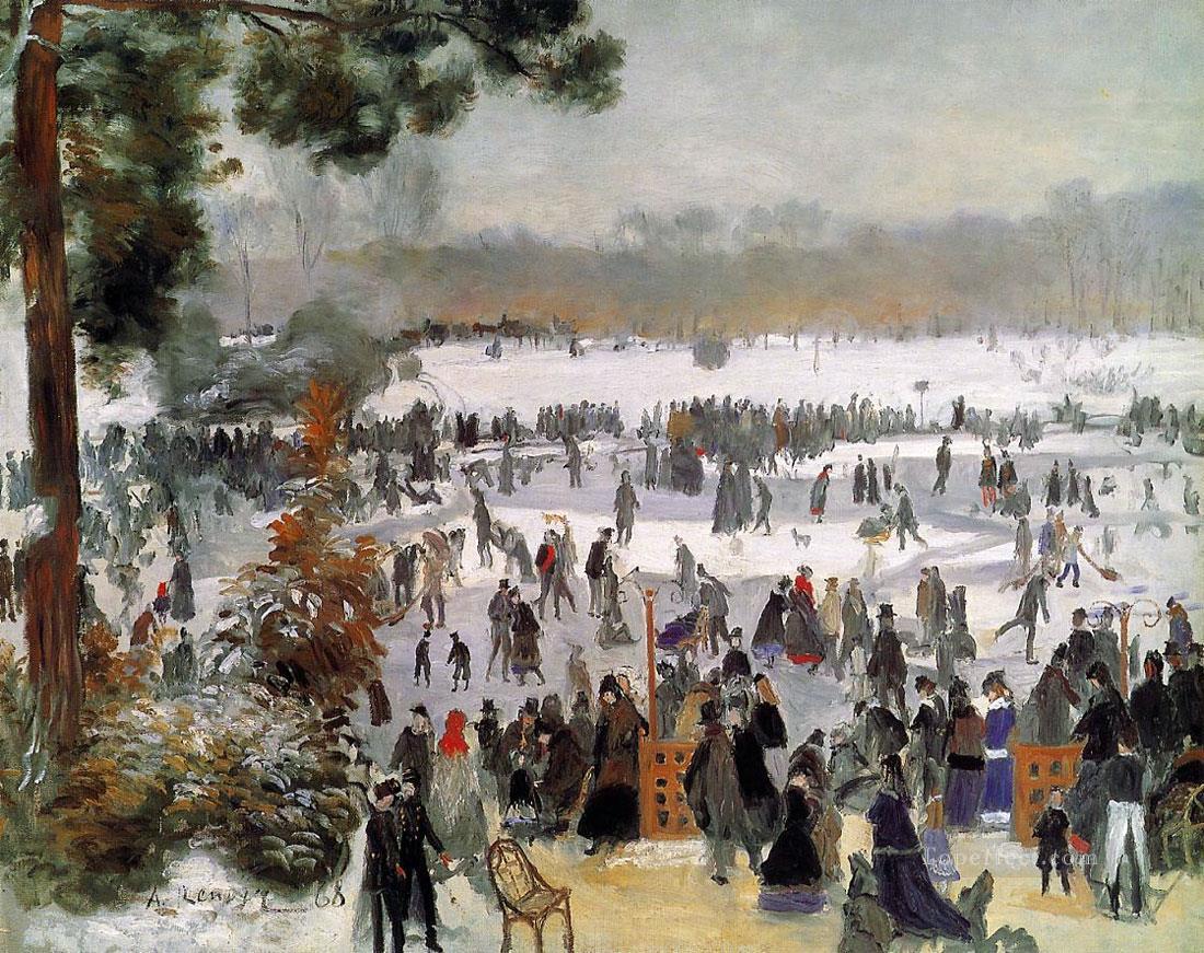 ブローニュの森のスケーターたち ピエール・オーギュスト・ルノワール油絵